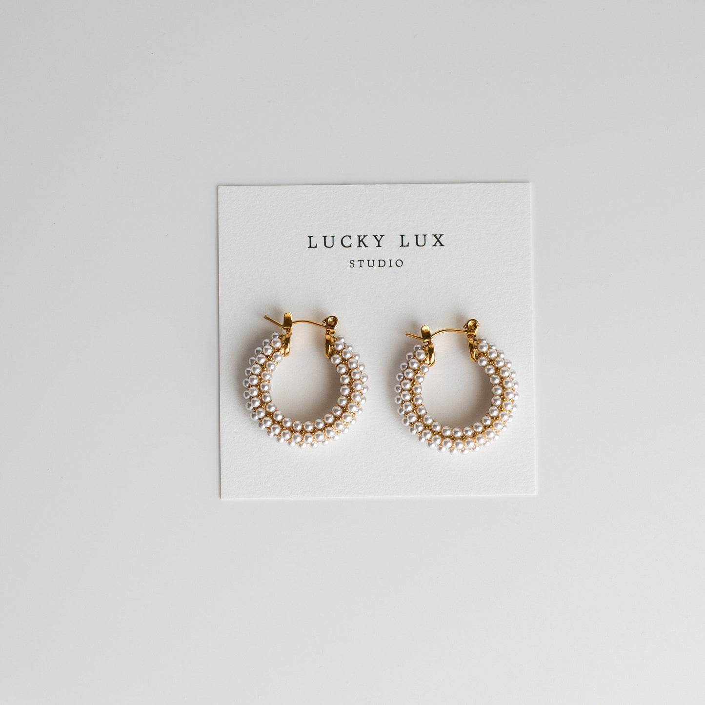 Chunky Pearl Hoops