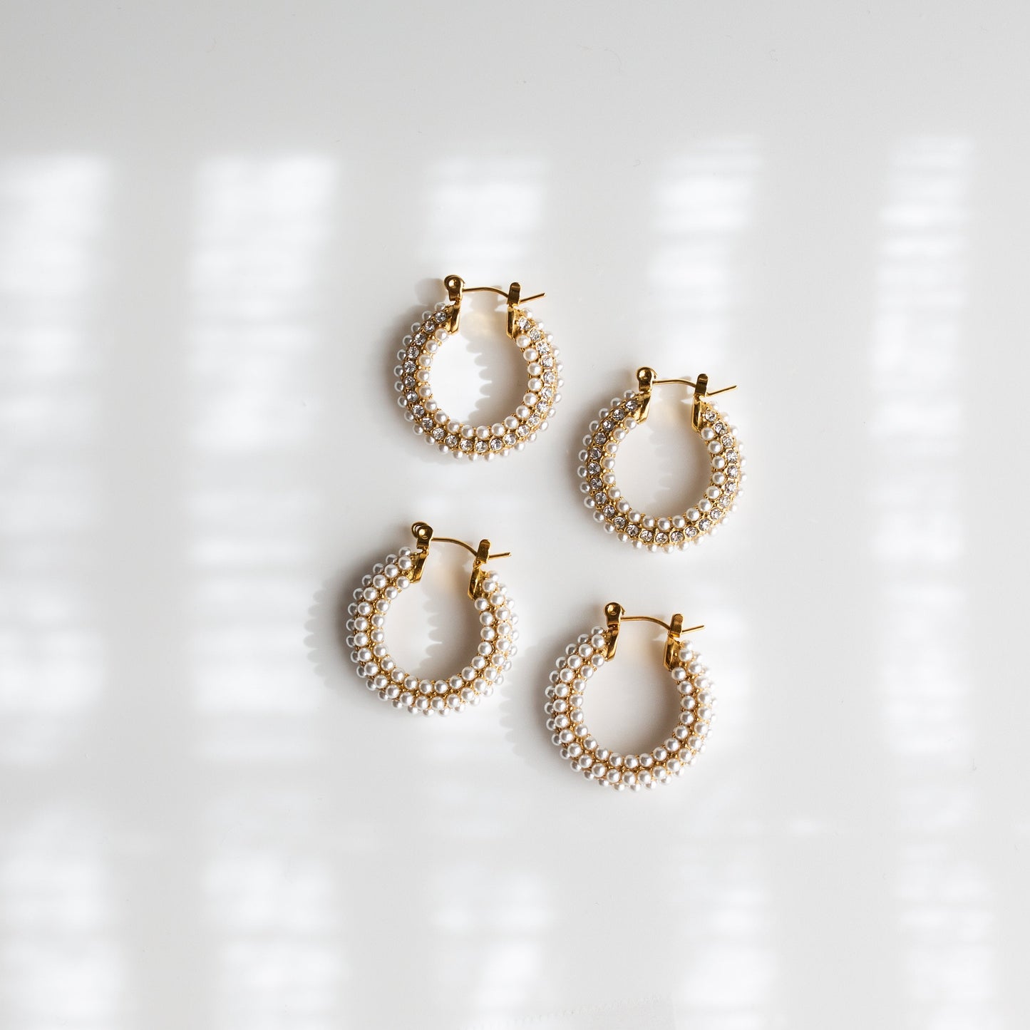 Chunky Pearl Hoops