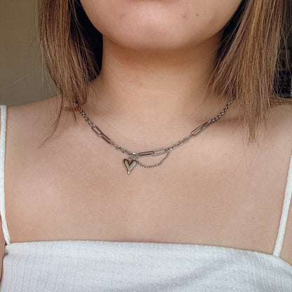 Thick Chain Heart Necklace