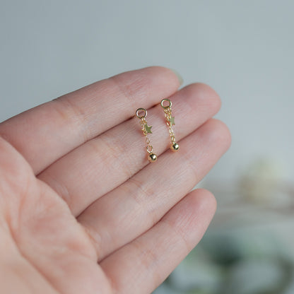 Tiny Star Drop Earrings