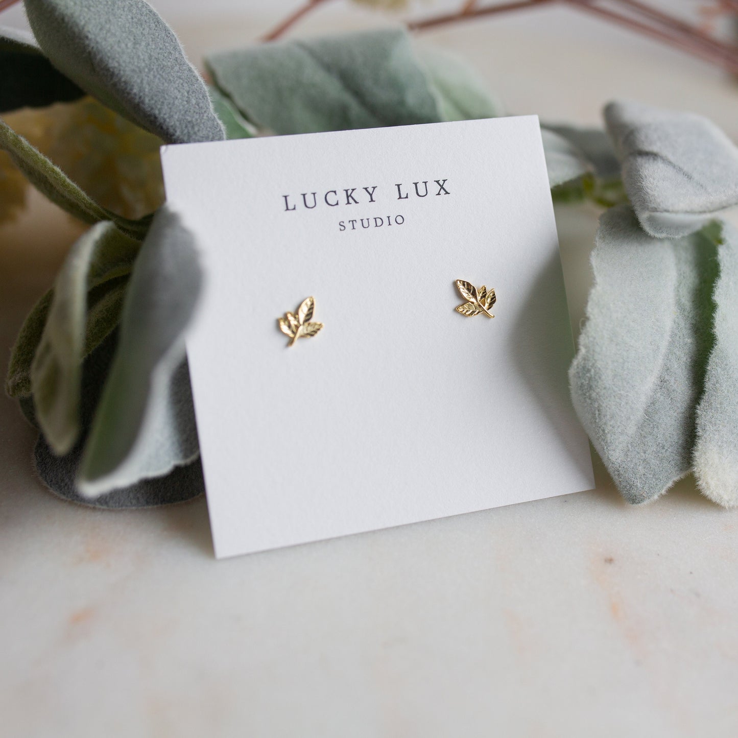 Elegant Leaf Studs