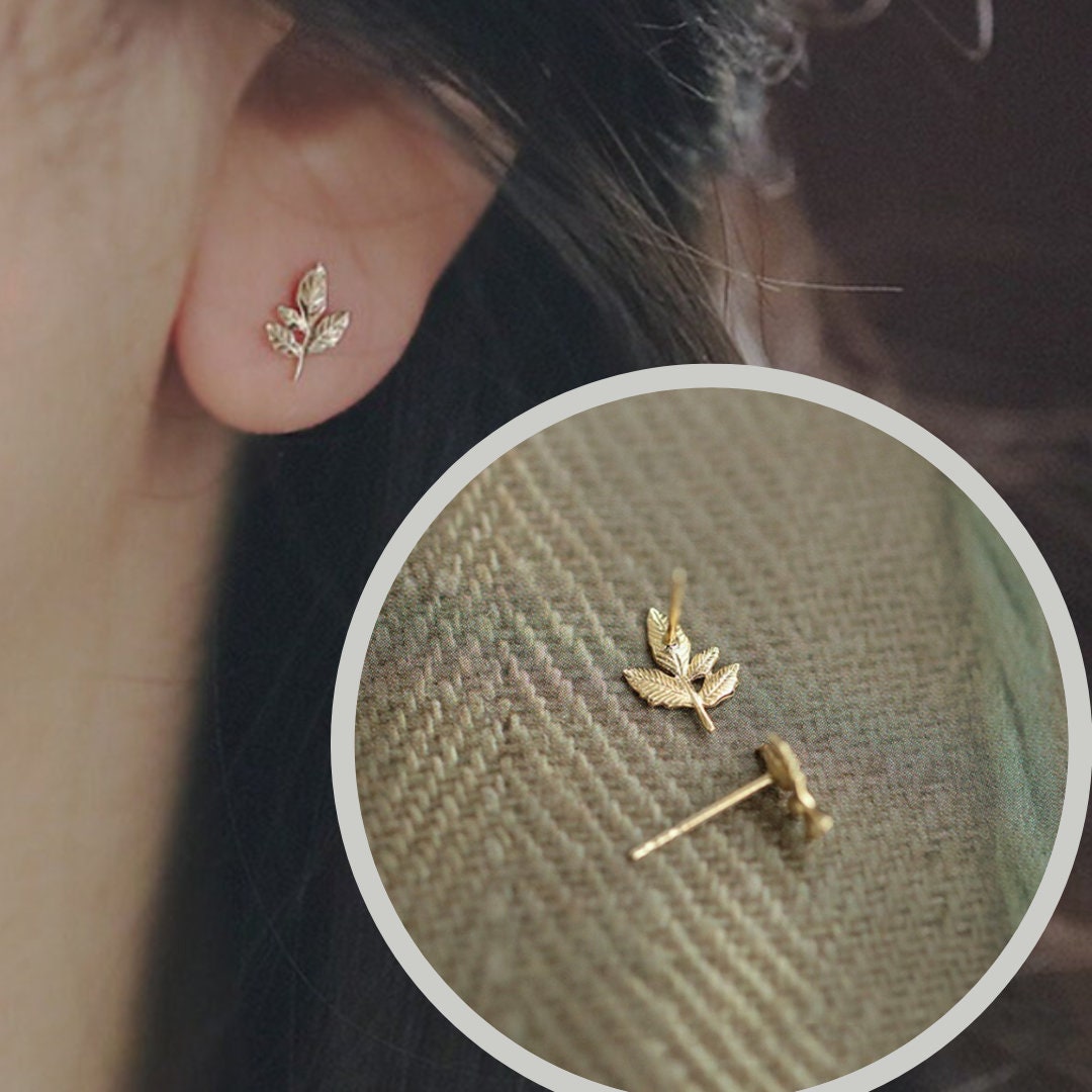 Elegant Leaf Studs