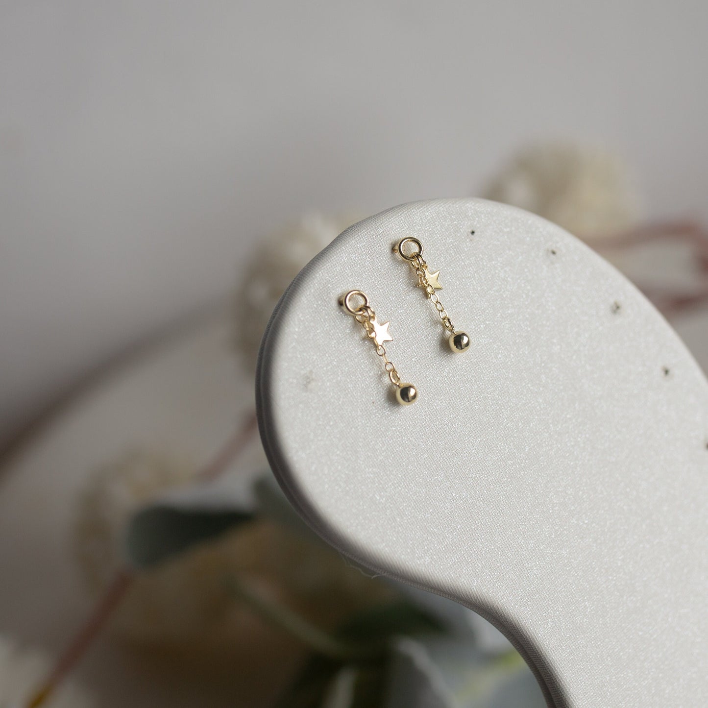 Tiny Star Drop Earrings