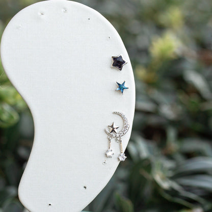 Moon Stars Dangle Earrings