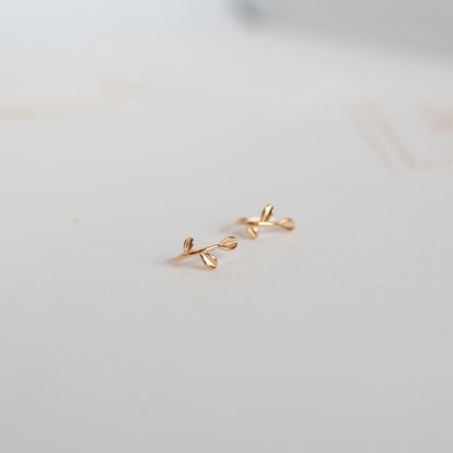 Leaf Lever Back Earrings