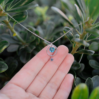 Blue Crystal Star Necklace