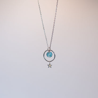 Blue Crystal Star Necklace