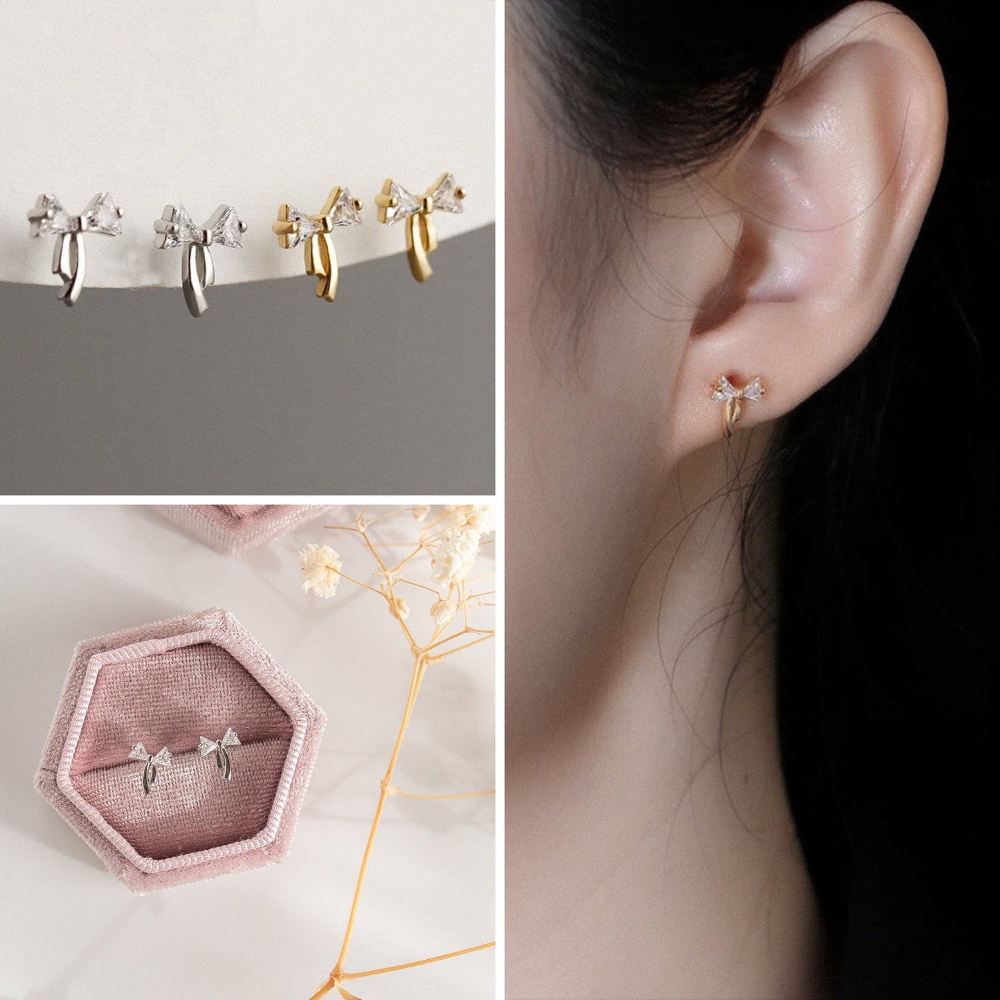 Bow Crystal Studs