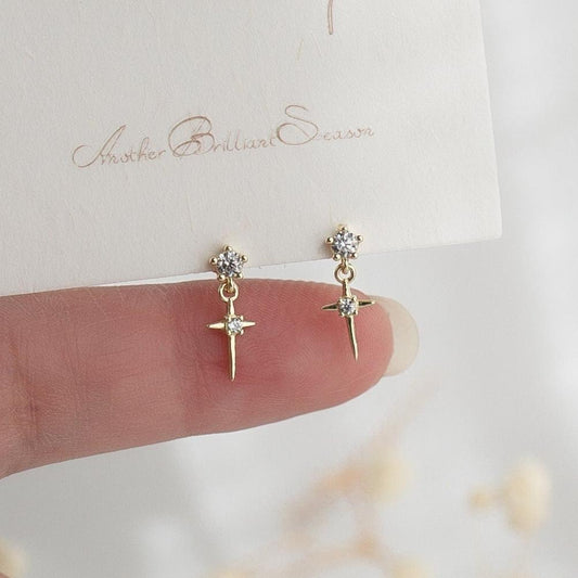 Mini Cross Earrings