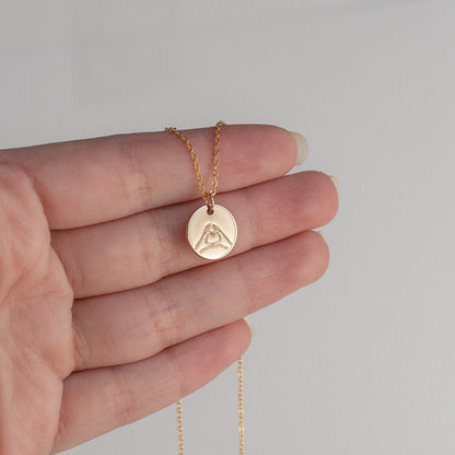 Hand Heart Friendship Necklace