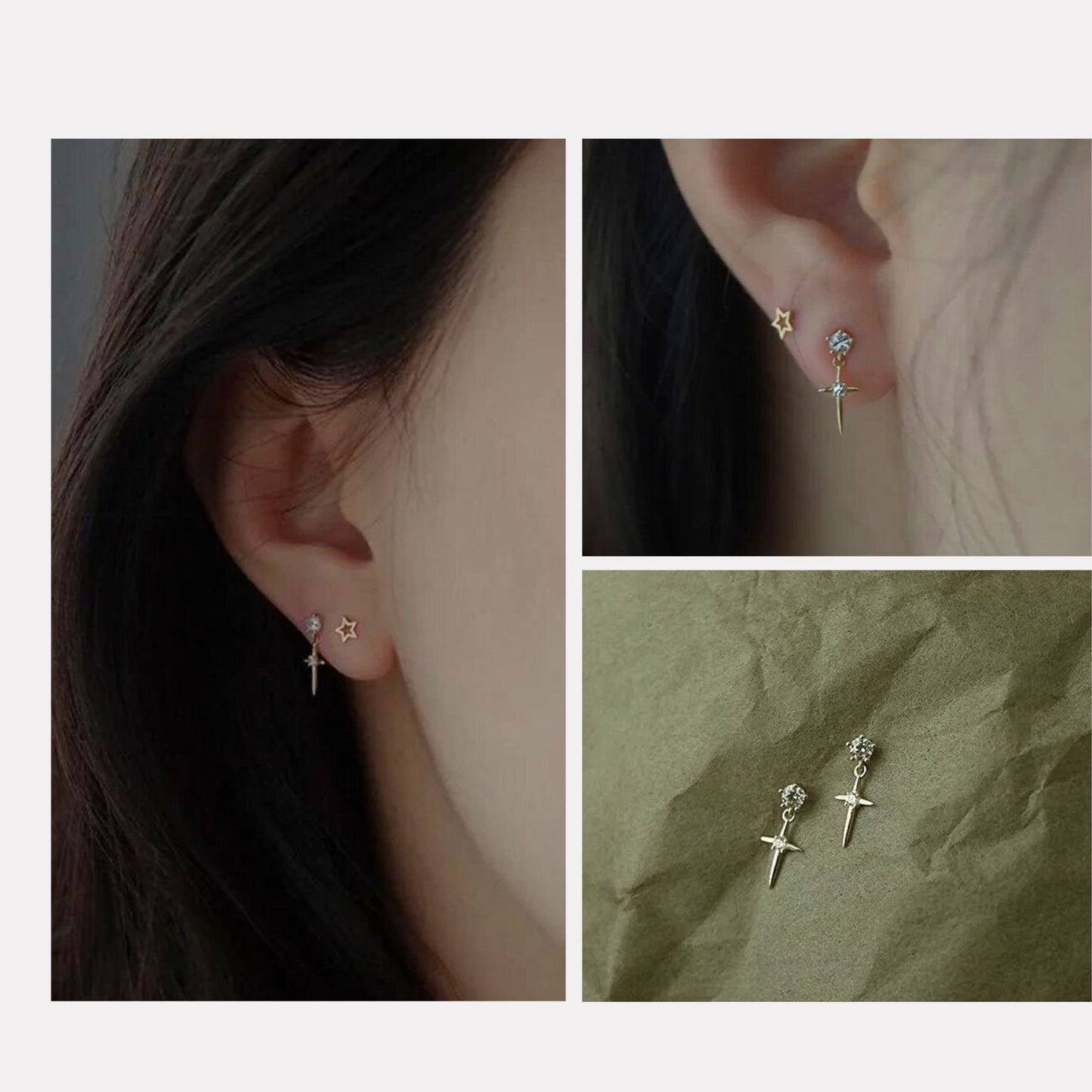 Mini Cross Earrings