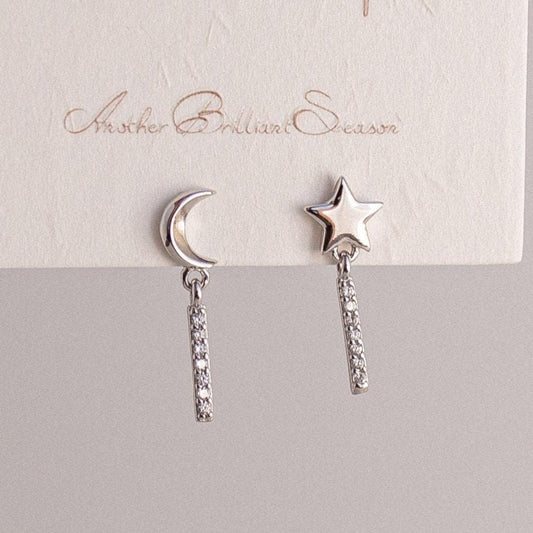 Moon Star Mismatched Earrings