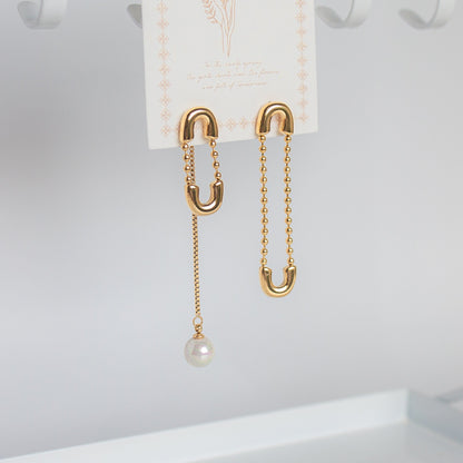 Safety Pin Dangle Earrings