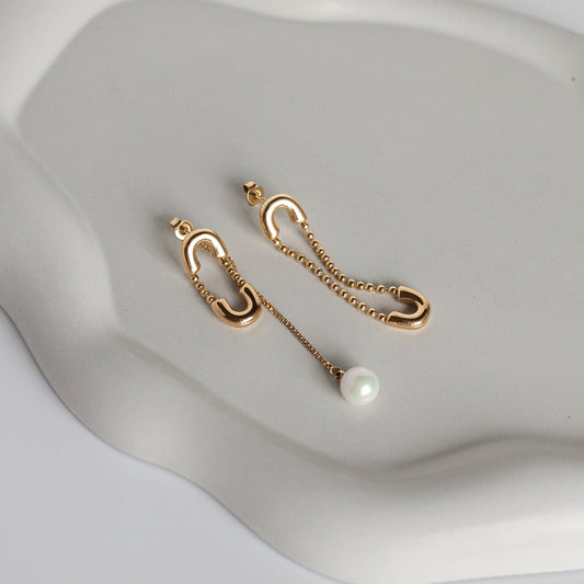 Safety Pin Dangle Earrings