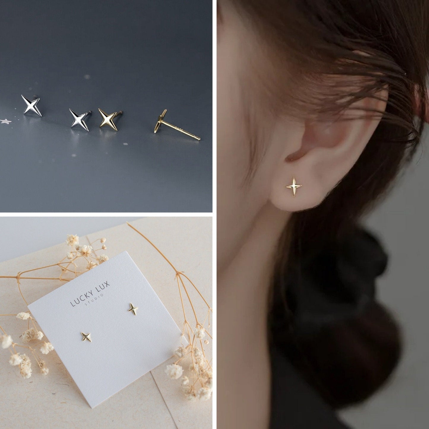 Dainty Star Studs