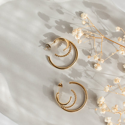 Triple Hoop Earrings