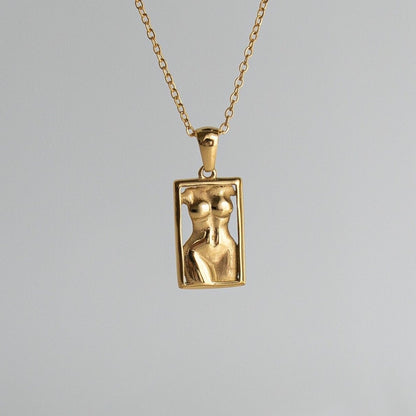 Female Body Sculpture Necklace