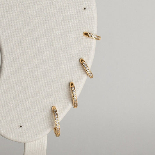 Diamond Pave Mini Hoops