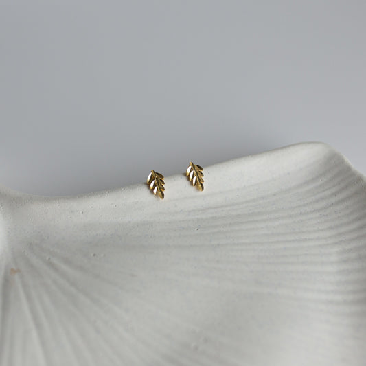 Small Tiny Leaf Studs Gold Silver Stacking Earrings Cute Dainty Leaves Earrings Gold Studs Minimalist Earrings Birthday Gift for Her