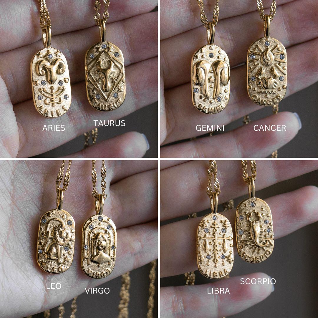 Zodiac Sign Pendant Necklace