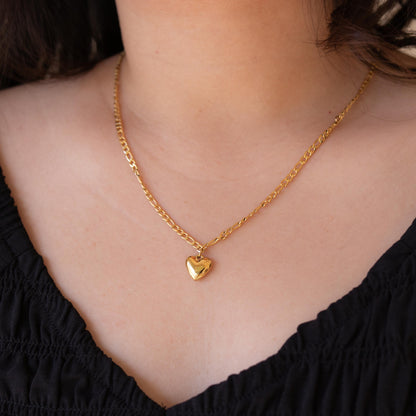 Vintage Gold Heart Necklace