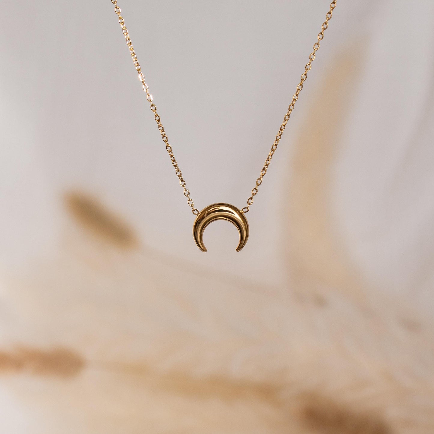 Gold Crescent Moon Necklace