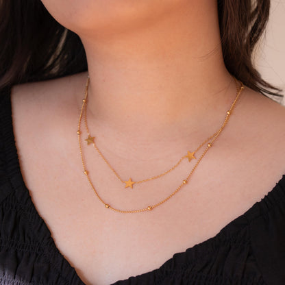 Starburst Double Layered Necklace