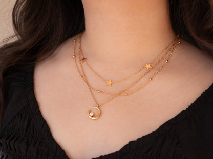 Starburst Double Layered Necklace