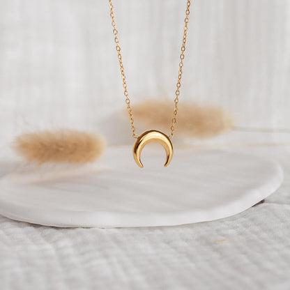 Gold Crescent Moon Necklace