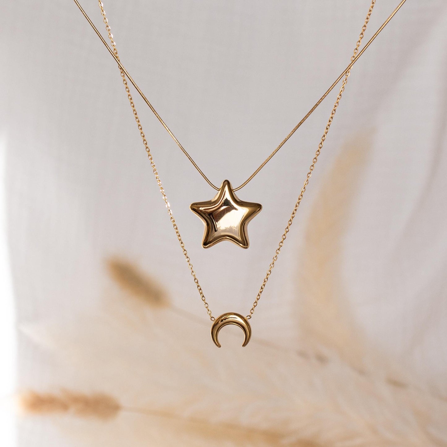 Gold Crescent Moon Necklace