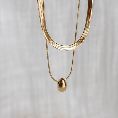 Teardrop Double Layered Necklace