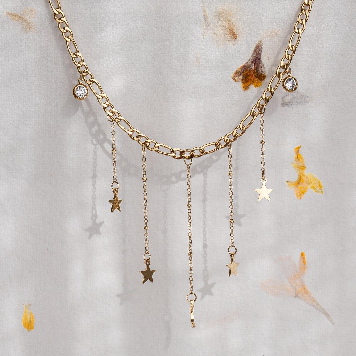 Mini Star Moon Cluster Necklace