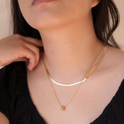 Teardrop Double Layered Necklace